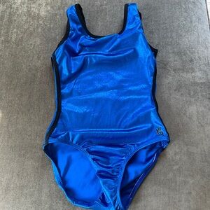 KBee Leotard in Sparkling Royal Blue with Black Trim Excellent used condition